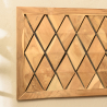 MACABANE - Décoration murale 120x50cm motifs losanges teck, cadre nature