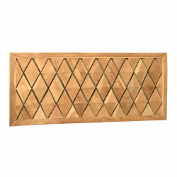 MACABANE - Décoration murale 120x50cm motifs losanges teck, cadre nature