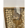 MACABANE - Décoration murale 120x70cm mosaïques n°2 en teck, cadre naturel