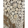 MACABANE - Décoration murale 120x70cm mosaïques n°2 en teck, cadre naturel