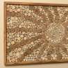 MACABANE - Décoration murale 120x70cm mosaïques n°3 en teck, cadre naturel