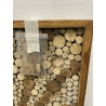 MACABANE - Décoration murale 120x70cm mosaïques n°3 en teck, cadre naturel