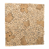 MACABANE - Décoration murale carrée 100x100cm mosaïques en teck - modèle 1