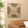 MACABANE - Décoration murale carrée 100x100cm mosaïques en teck - modèle 2