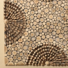 MACABANE - Décoration murale carrée 100x100cm mosaïques en teck - modèle 2