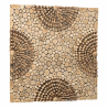 MACABANE - Décoration murale carrée 100x100cm mosaïques en teck - modèle 2