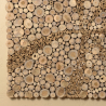 MACABANE - Décoration murale carrée 100x100cm mosaïques en teck - modèle 3