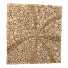 MACABANE - Décoration murale carrée 100x100cm mosaïques en teck - modèle 3