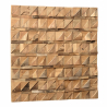 MACABANE - Décoration murale carrée 100x100cm motifs triangles en teck