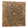 MACABANE - Décoration murale carrée 100x100cm branches de teck - modèle 1