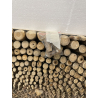 MACABANE - Décoration murale carrée 100x100cm branches de teck - modèle 1