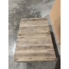 MACABANE - Table basse nature 2 tiroirs Teck - pieds épingles scandi