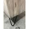 MACABANE - Table basse nature 2 tiroirs Teck - pieds épingles scandi