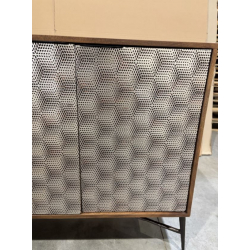 MACABANE - Buffet en bois de manguier 4 portes motifs ethniques