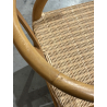 MACABANE - Chaise en bois de mahogany, dossier arrondi et assise en rotin