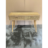 MACABANE - Console deux tiroirs cannage couleur naturel