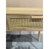 MACABANE - Console deux tiroirs cannage couleur naturel