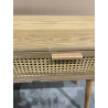 MACABANE - Console deux tiroirs cannage couleur naturel