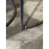 MACABANE - Set de 2 tables d'appoint rondes gigogne Teck recyclé Acacia