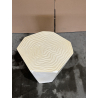 MACABANE - Tabouret effet souche d’arbre en béton beige