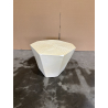 MACABANE - Tabouret effet souche d’arbre en béton beige