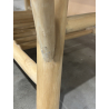 MACABANE - Table basse rect. BORNEO en branches de teck double plateau