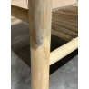 MACABANE - Table basse rect. BORNEO en branches de teck double plateau
