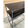 MACABANE - Console 100x35cm aluminium noir pieds métal