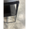 MACABANE - Console 100x35cm aluminium noir pieds métal