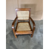 MACABANE - Fauteuil en mindi et cannage naturel
