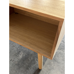 MACABANE - Table basse couleur naturel 2 tiroirs