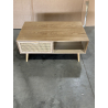 MACABANE - Table basse couleur naturel 2 tiroirs
