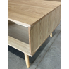 MACABANE - Table basse couleur naturel 2 tiroirs