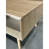 MACABANE - Table basse couleur naturel 2 tiroirs