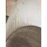 MACABANE - Lot de 2 chaises velours chamois pieds métal