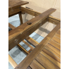 MACABANE - Table ovale 200*120 en bois Teck huilé