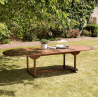 MACABANE - Table ovale 200*120 en bois Teck huilé