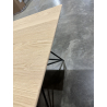 MACABANE - Table à manger 220x100 chêne pieds métal