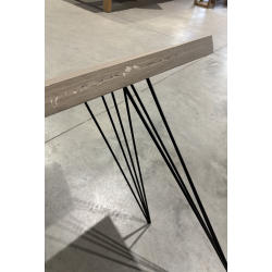 MACABANE - Console rectangulaire pieds métal scandi