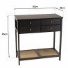 MACABANE - Console noire effet cannage