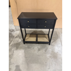 MACABANE - Console noire effet cannage