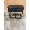 MACABANE - Console noire effet cannage