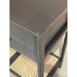 MACABANE - Console noire effet cannage