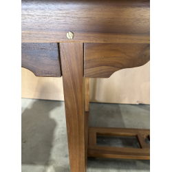 MACABANE - Table de jardin 4/6 personnes - rectangulaire extensible 120/180 x 90 cm en bois Teck huilé
