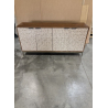 MACABANE - Buffet en bois de manguier 4 portes motifs ethniques