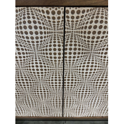 MACABANE - Buffet en bois de manguier 4 portes motifs ethniques