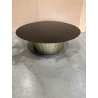 MACABANE - Table basse ronde plateau en fer noir