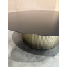 MACABANE - Table basse ronde plateau en fer noir