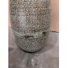 MACABANE - Vase alu L40cm H70cm vert vieilli motifs arabesques fleuris