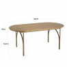 MACABANE - Table à manger bois 180x90cm couleur naturel